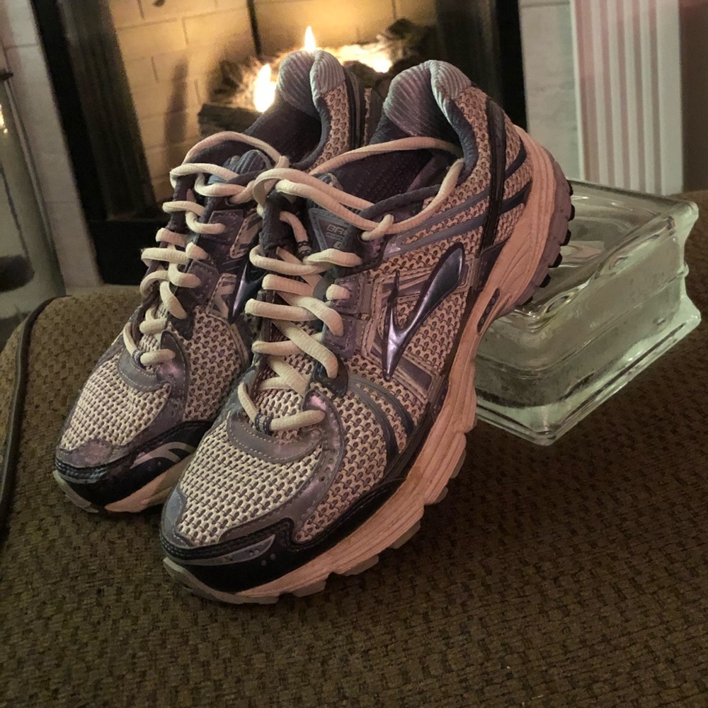 Brooks Running Shoe - Metallic Blue and Silver